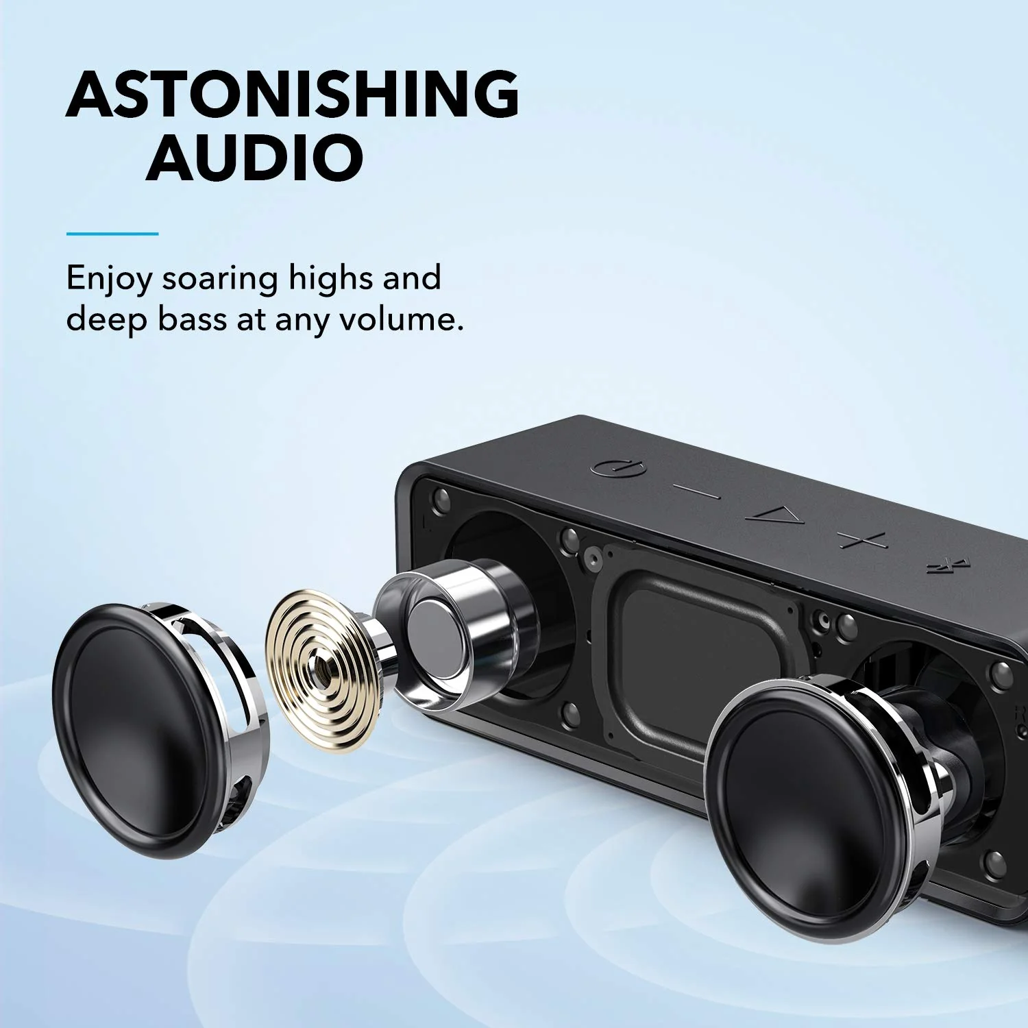 Upgraded, Anker Soundcore Bluetooth Speaker with IPX5 Waterproof, Stereo Sound, 24H Playtime, Portable Wireless Speaker for iPhone, Samsung and More - Image 8