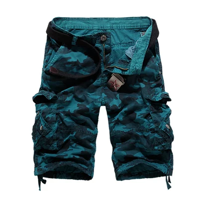 US Size 2024 New Camouflage Loose Cargo Shorts Men Cool Summer Military Camo Short Pants Homme Cargo Shorts - Image 12