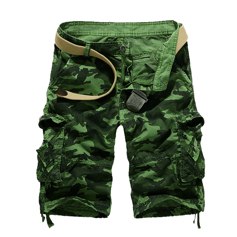 US Size 2024 New Camouflage Loose Cargo Shorts Men Cool Summer Military Camo Short Pants Homme Cargo Shorts - Image 4