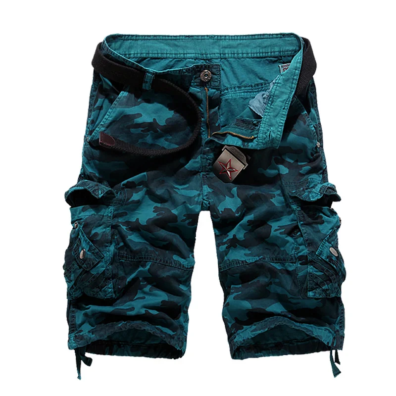 US Size 2024 New Camouflage Loose Cargo Shorts Men Cool Summer Military Camo Short Pants Homme Cargo Shorts - Image 5