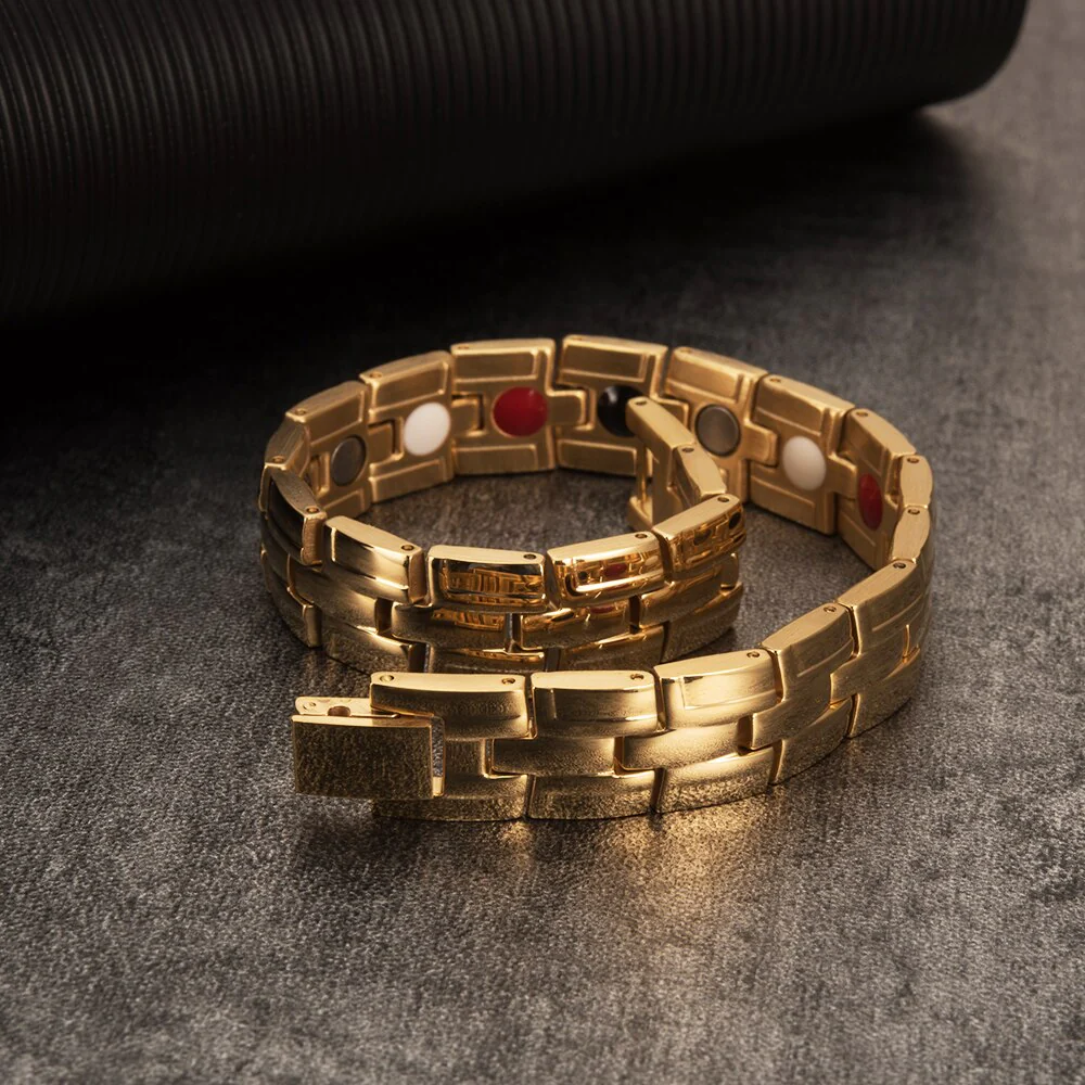 US Warehouse Magnetic Bracelets Male Link Black Wristband Magnetic Therapy Benefits Health Energy Stainless Jewelry Dropshipping - Image 4