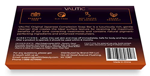 VALITIC Kojic Acid Dark Spot Remover Soap Bars with Vitamin C, Retinol, Collagen, Turmeric - Original Japanese Complex Infused with Hyaluronic Acid, Vitamin E, Shea Butter, Castile Olive Oil (3 Pack) - Image 5