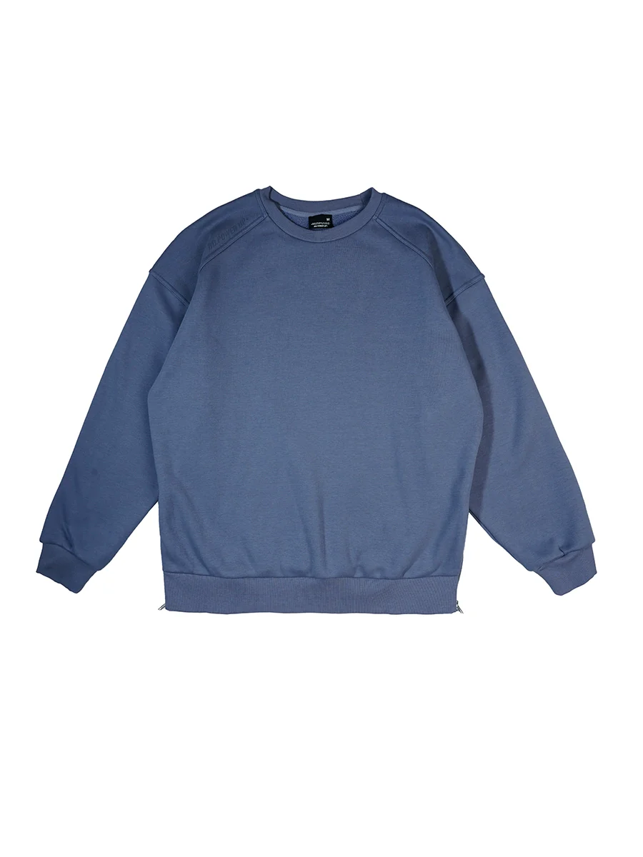 Velvet Men's round Neck Zipper Trendy All-Matching Hoodie - Image 4