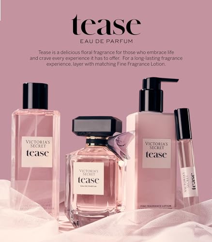 Victoria's Secret Tease 3 Piece Luxe Fragrance Gift Set: 1.7 oz. Eau de Parfum, Travel Lotion, & Candle - Image 4