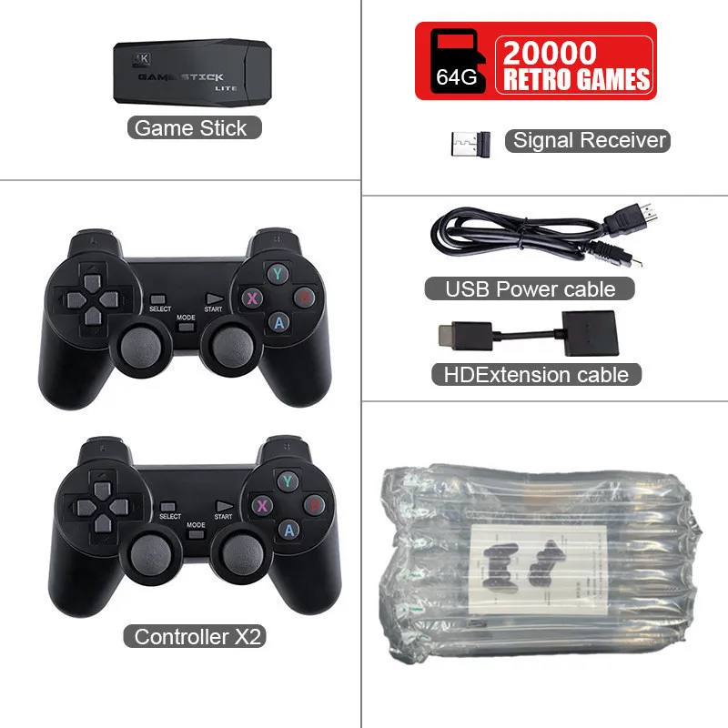 Video Game Console 2.4G Double Wireless Controller Game Stick 4K 20000 Games 64 32GB Retro Games for TV Boy Christmas Gift - Image 8