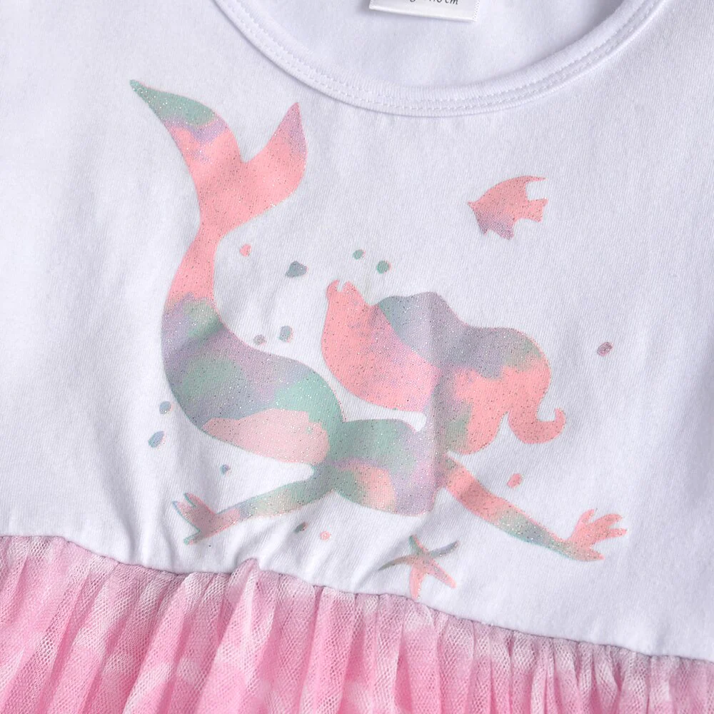VIKITA Kids Girls Children Clothes Long Sleeve Cartoon Mermaid Princess Dress Autumn Winter Girls Princess Dress Kids Clothing - Image 14