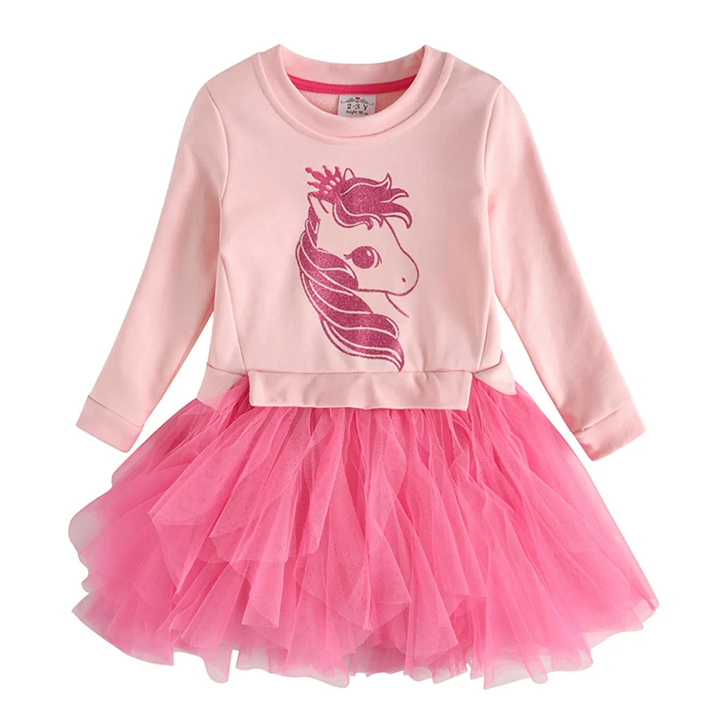 VIKITA Kids Heart Dresses Children Autumn Long Sleeve Vestidos Kids Casual Dress Toddler Mesh Tulle Dresses Children Clothing - Image 11