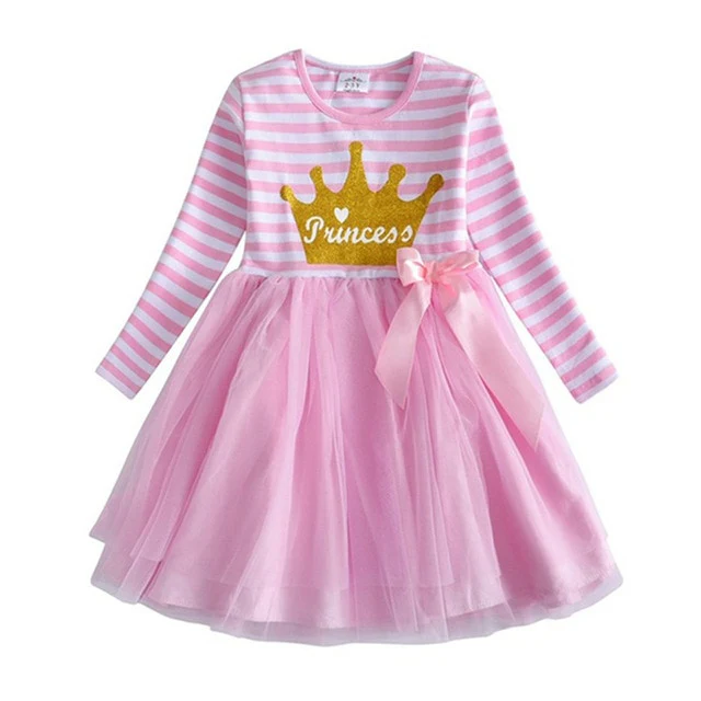VIKITA Kids Heart Dresses Children Autumn Long Sleeve Vestidos Kids Casual Dress Toddler Mesh Tulle Dresses Children Clothing - Image 12