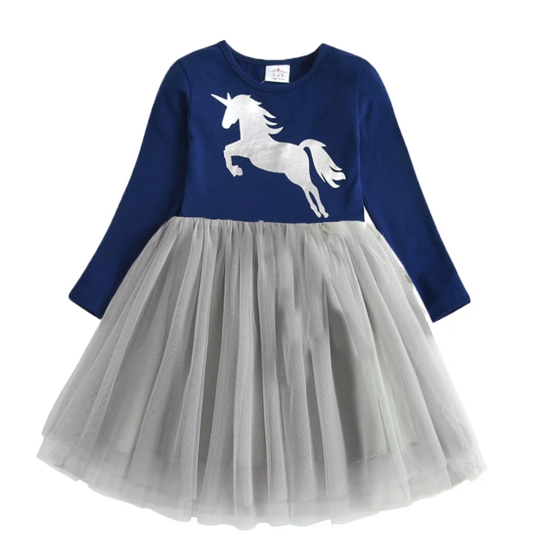 VIKITA Kids Heart Dresses Children Autumn Long Sleeve Vestidos Kids Casual Dress Toddler Mesh Tulle Dresses Children Clothing - Image 13