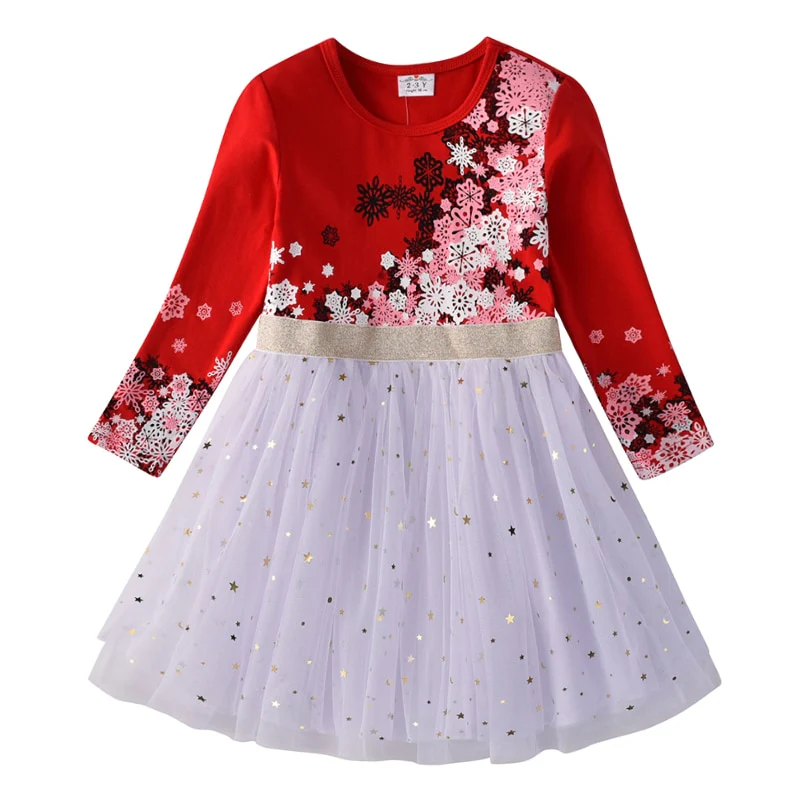 VIKITA Kids Heart Dresses Children Autumn Long Sleeve Vestidos Kids Casual Dress Toddler Mesh Tulle Dresses Children Clothing - Image 5