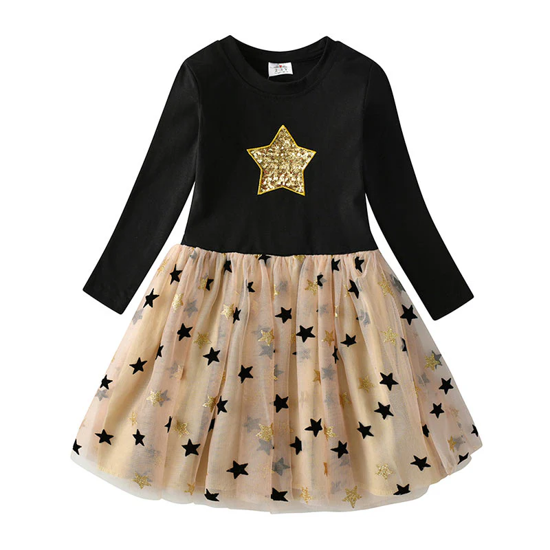 VIKITA Kids Heart Dresses Children Autumn Long Sleeve Vestidos Kids Casual Dress Toddler Mesh Tulle Dresses Children Clothing - Image 8
