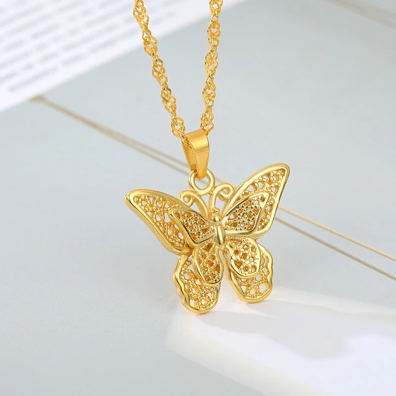 Vintage Butterfly Necklace For Women Stainless Steel Blade Snake Chains Aesthetic Charms Choker Women jewelry Gift To Mujer - Image 21