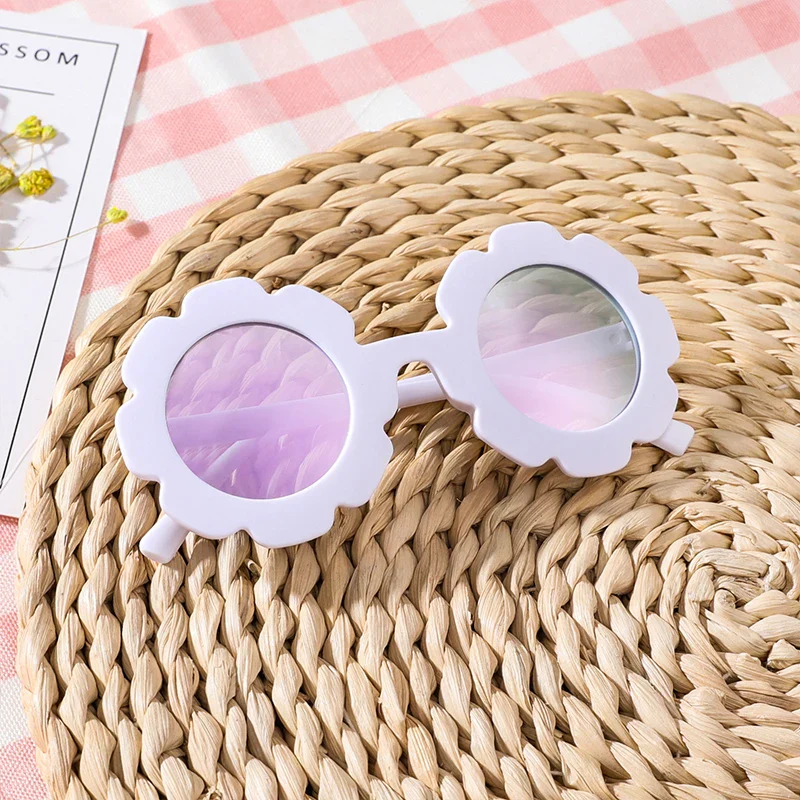 Vintage Cute Kids Girl Sunglasses Child Sun Glasses Round Flower Gafas Baby Children UV400 Sunglass Girls Boys fashion glasses - Image 12