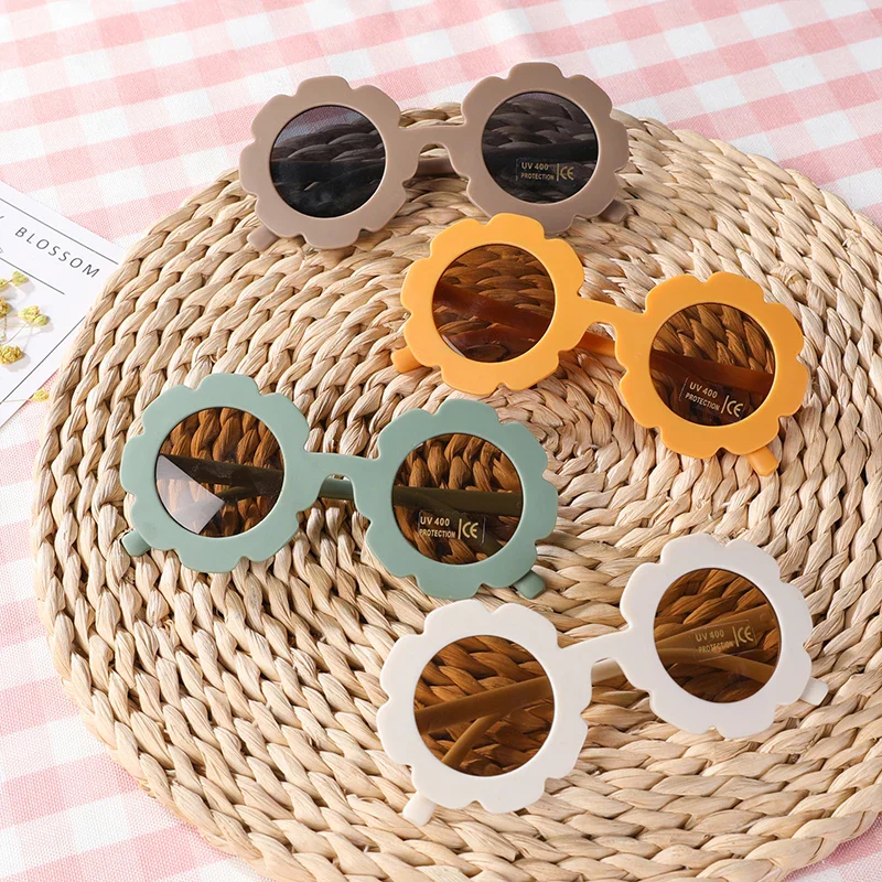 Vintage Cute Kids Girl Sunglasses Child Sun Glasses Round Flower Gafas Baby Children UV400 Sunglass Girls Boys fashion glasses - Image 13