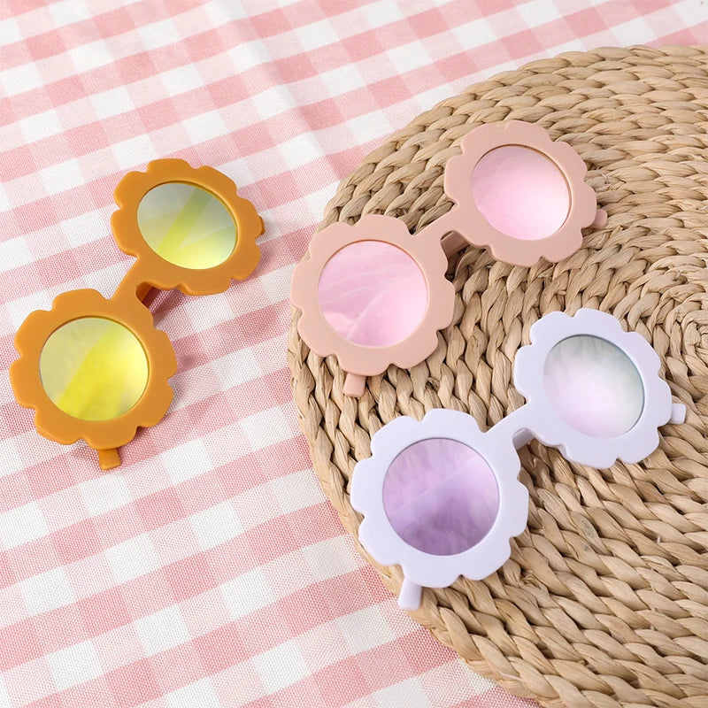 Vintage Cute Kids Girl Sunglasses Child Sun Glasses Round Flower Gafas Baby Children UV400 Sunglass Girls Boys fashion glasses - Image 14