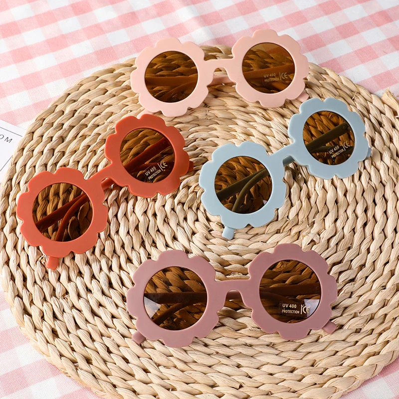 Vintage Cute Kids Girl Sunglasses Child Sun Glasses Round Flower Gafas Baby Children UV400 Sunglass Girls Boys fashion glasses - Image 17
