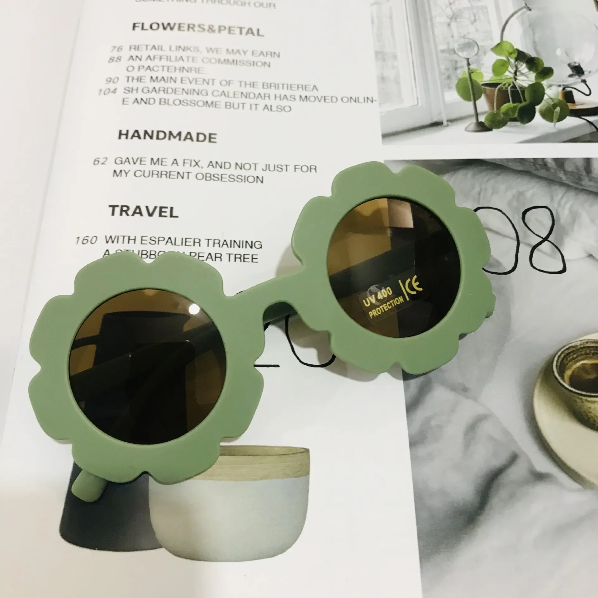 Vintage Cute Kids Girl Sunglasses Child Sun Glasses Round Flower Gafas Baby Children UV400 Sunglass Girls Boys fashion glasses - Image 2