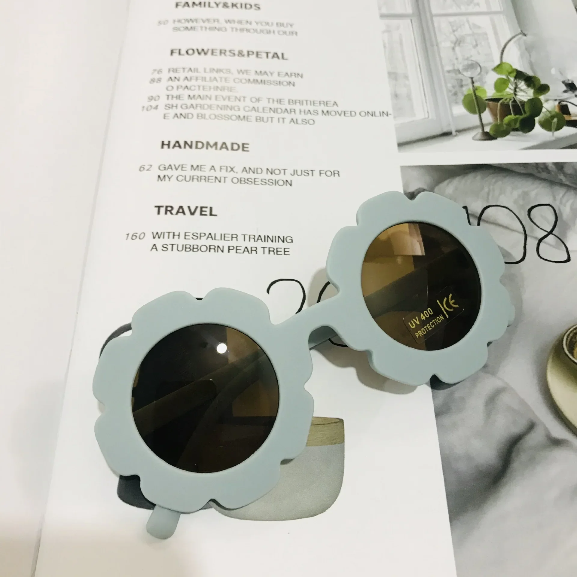 Vintage Cute Kids Girl Sunglasses Child Sun Glasses Round Flower Gafas Baby Children UV400 Sunglass Girls Boys fashion glasses - Image 3
