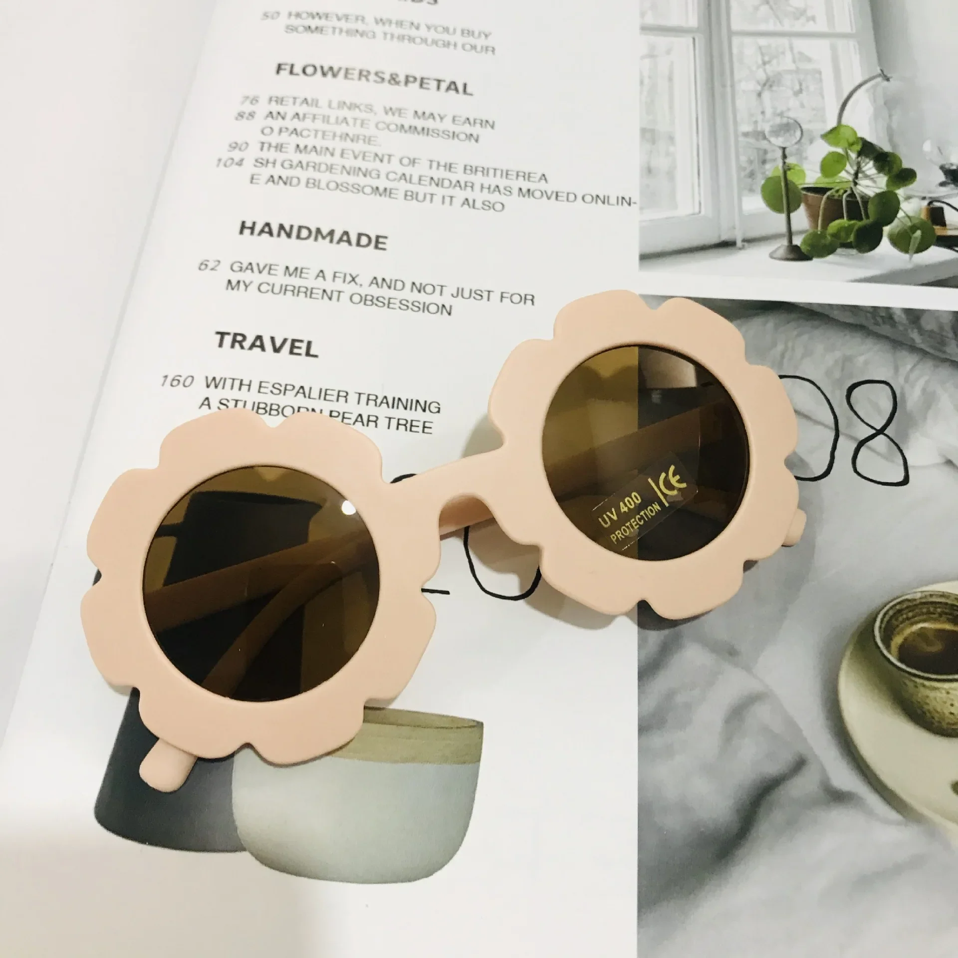 Vintage Cute Kids Girl Sunglasses Child Sun Glasses Round Flower Gafas Baby Children UV400 Sunglass Girls Boys fashion glasses - Image 4