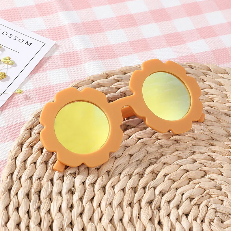 Vintage Cute Kids Girl Sunglasses Child Sun Glasses Round Flower Gafas Baby Children UV400 Sunglass Girls Boys fashion glasses - Image 5