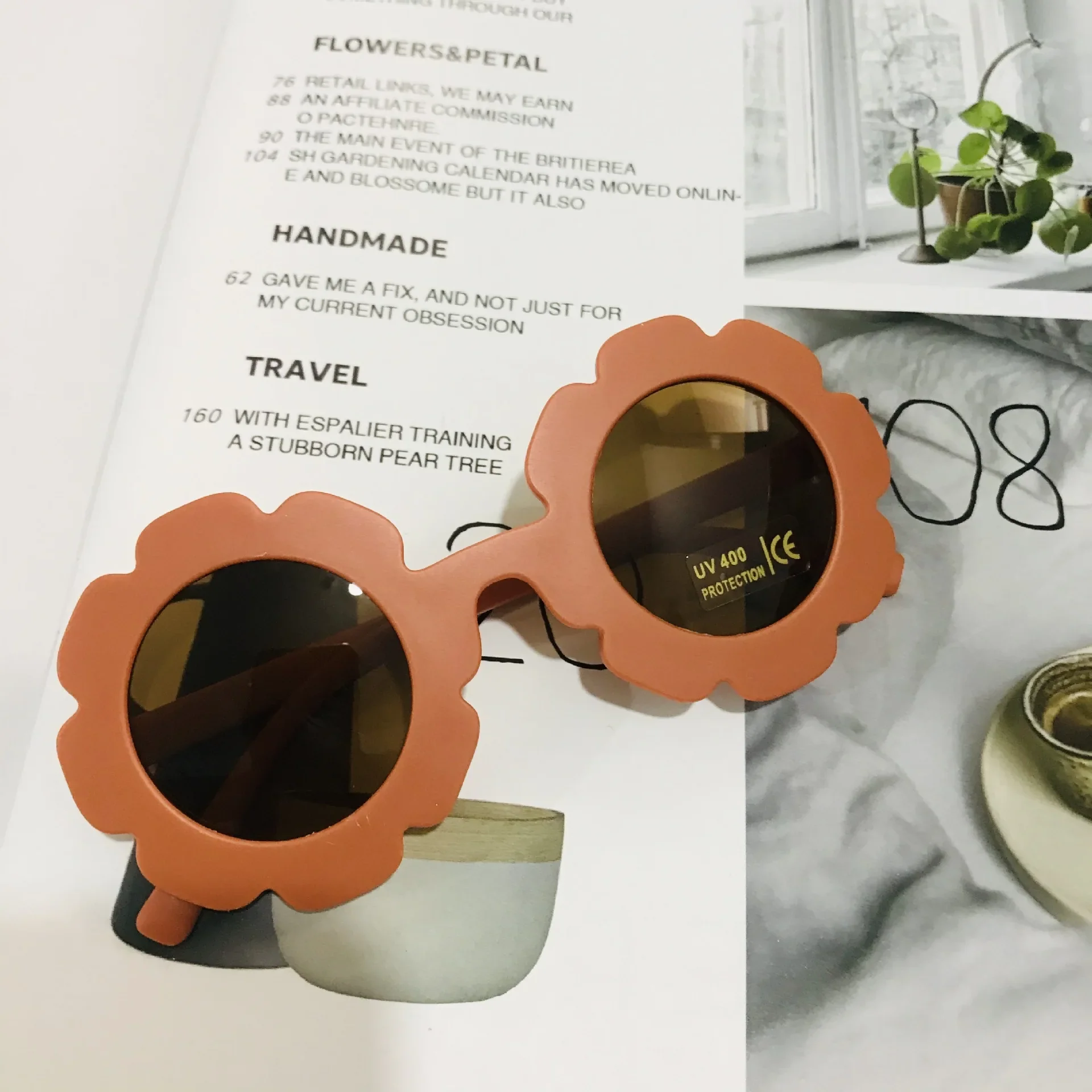 Vintage Cute Kids Girl Sunglasses Child Sun Glasses Round Flower Gafas Baby Children UV400 Sunglass Girls Boys fashion glasses - Image 6