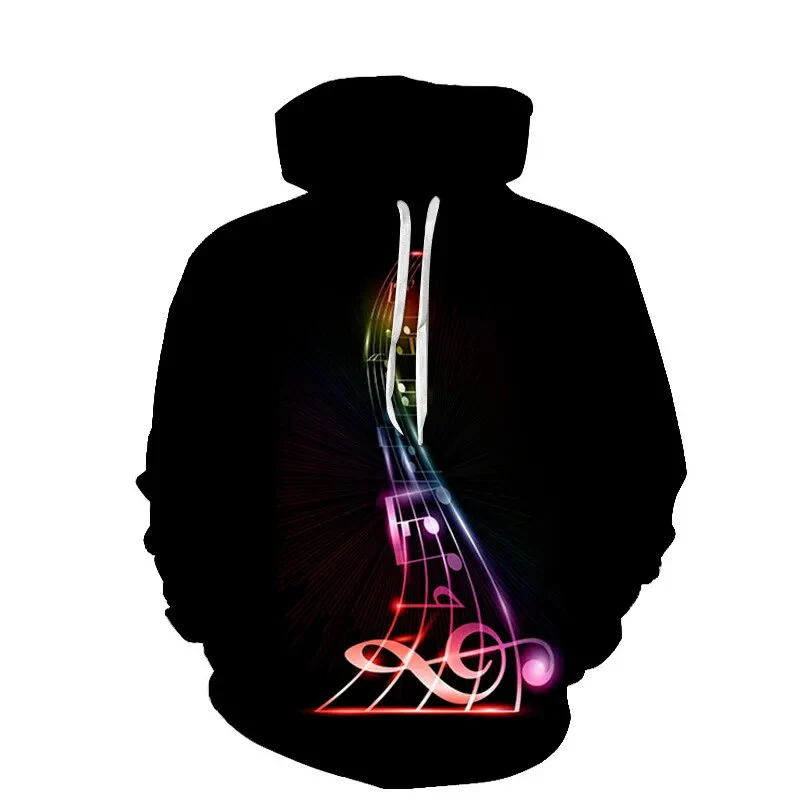 Vintage Men Spring Autumn Music Enthusiast 3D Guitar Graphic Hoodies Hip Hop Art Style Pullovers Women Casual Drum Kit Coat - Image 3