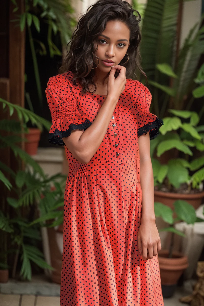 Vintage Nanjun Retro Zhaohe Dress Dress