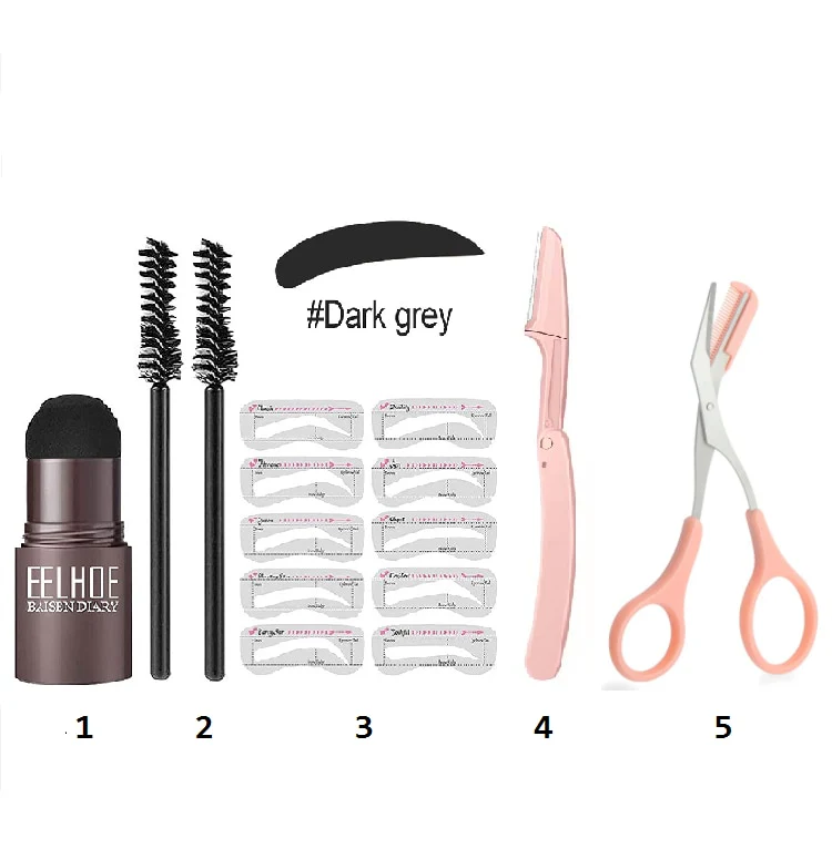 VIP 2023 Professional One Step Eyebrow Stamp Shaping Set Enhancer Waterproof Makeup Beauty Products For Women Eye Brow Templates - Image 11