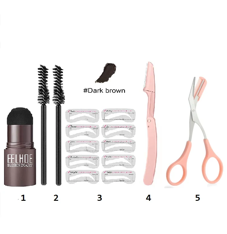 VIP 2023 Professional One Step Eyebrow Stamp Shaping Set Enhancer Waterproof Makeup Beauty Products For Women Eye Brow Templates - Image 14