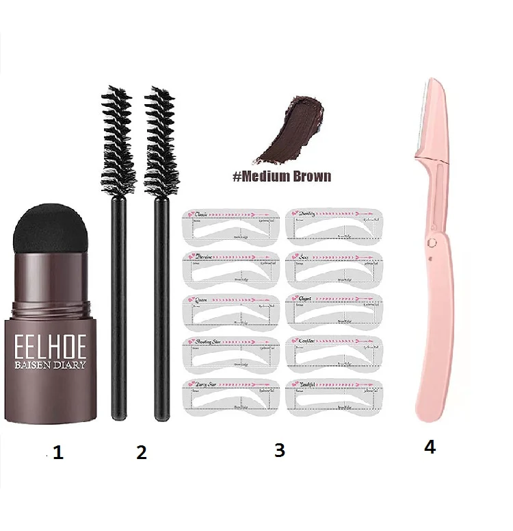 VIP 2023 Professional One Step Eyebrow Stamp Shaping Set Enhancer Waterproof Makeup Beauty Products For Women Eye Brow Templates - Image 20