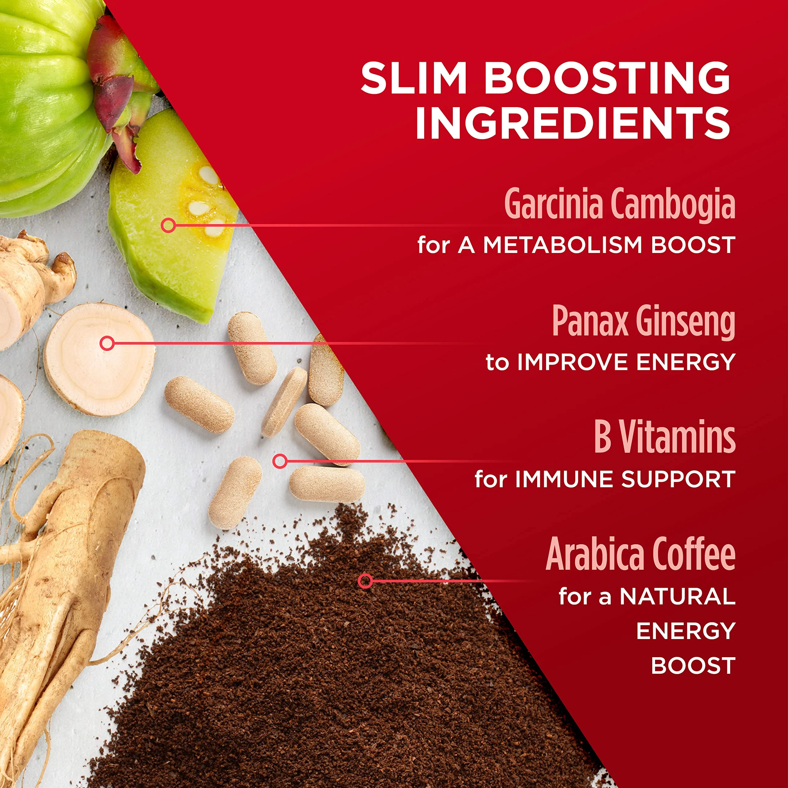 VitaCup Slim Instant Tea Packets Acai Oolong tea 24ct + Slim Instant Medium-Dark Ground Coffee 11oz, w/B Vitamins, Garcinia Camogia, Fiber, For Diet & Metabolism Support - Image 8