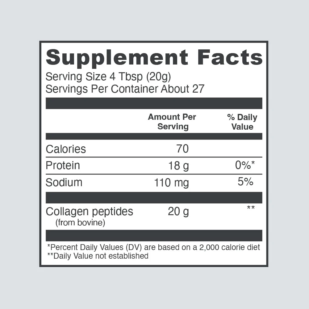 Vital Proteins Collagen Peptides Powder, Promotes Hair, Nail, Skin, Bone and Joint Health, Zero Sugar, Unflavored 19.3 OZ - Image 8
