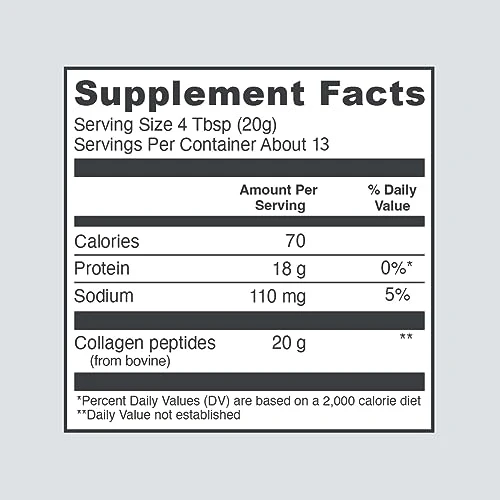 Vital Proteins Collagen Peptides Powder, Promotes Hair, Nail, Skin, Bone and Joint Health, Zero Sugar, Unflavored 9.33 OZ - Image 7