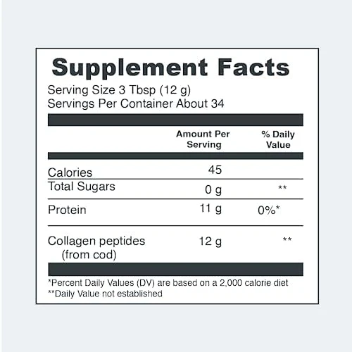 Vital Proteins Marine Collagen Peptides Powder Supplement for Skin Hair Nail Joint - Hydrolyzed Collagen - 12g per Serving - 14.5oz Canister - Image 5