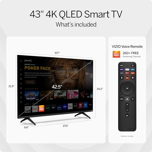 VIZIO 43-inch MQ6 Series 4K QLED HDR Smart TV w/Dolby Vision, WiFi 6E, Bluetooth Headphone Capable, AMD FreeSync & Alexa Compatibility, M43Q6M-K04, 2023 Model - Image 17