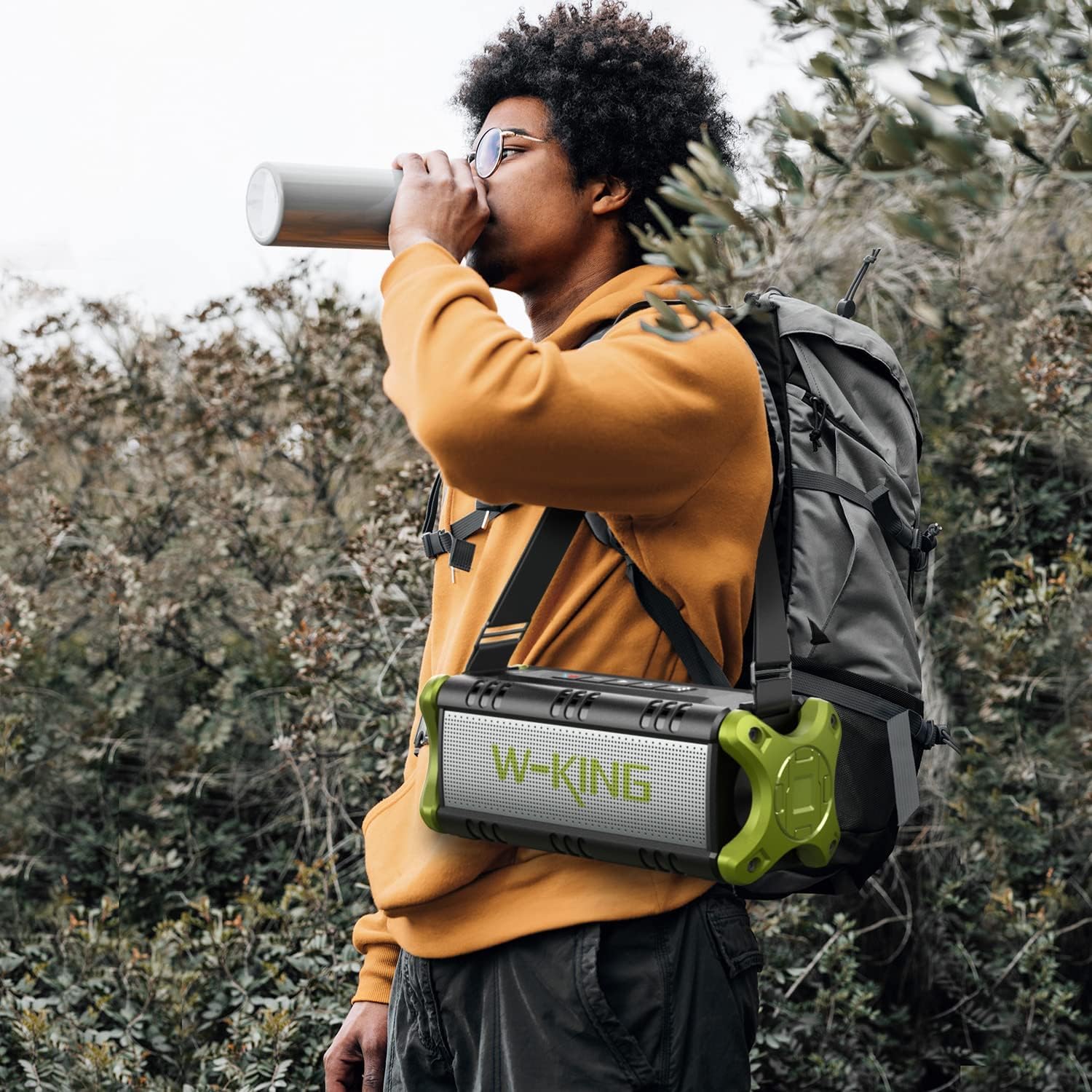 W-KING Bluetooth Speaker, 50W Portable Speakers Bluetooth Wireless Loud, IPX6 Waterproof Outdoor Large Bluetooth Speaker Subwoofer/Bass Boost/DSP/40H Playtime/Stereo Pairing/Power Bank/TF/Hands-Free - Image 2