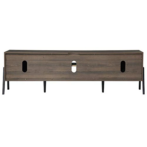WAMPAT Mid-Century Modern TV Stand for TVs up to 75 inch Flat Screen Wood TV Console Media Cabinet with Storage, Home Entertainment Center in Brown for Living Room Bedroom, 70 inch - Image 2