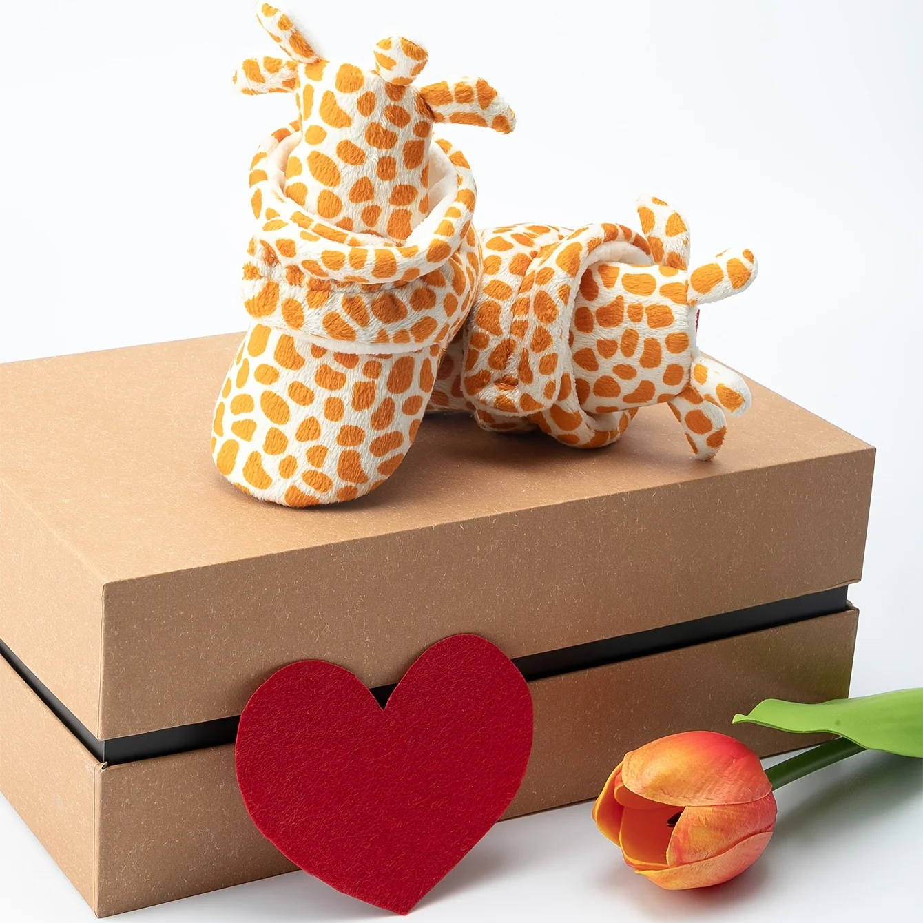 Warm, Cozy Newborn Animal Print Fleece Booties with Non-Slip Soles & Easy Fasten - Autumn/Winter Essential - Image 4