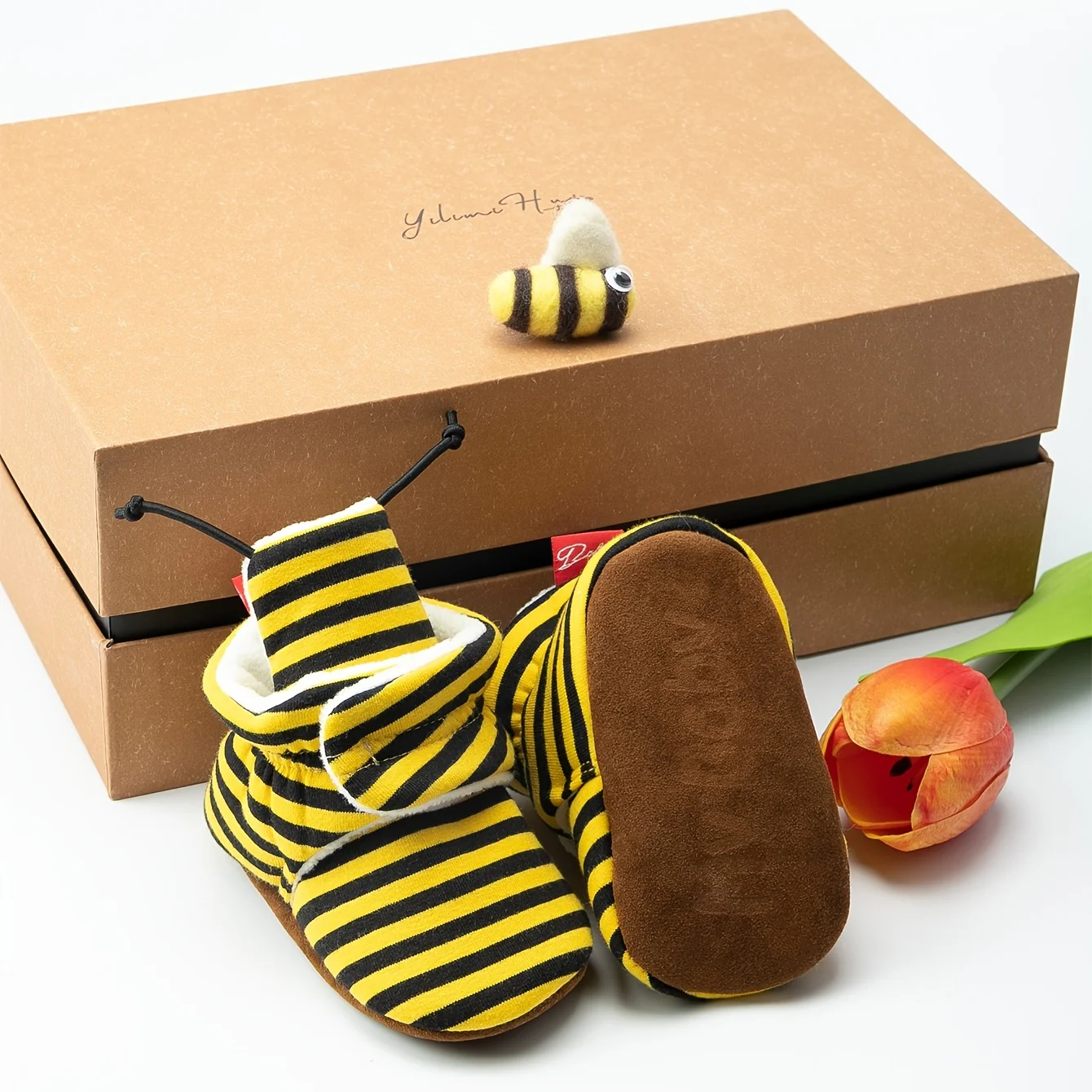 Warm, Cozy Newborn Animal Print Fleece Booties with Non-Slip Soles & Easy Fasten - Autumn/Winter Essential - Image 6