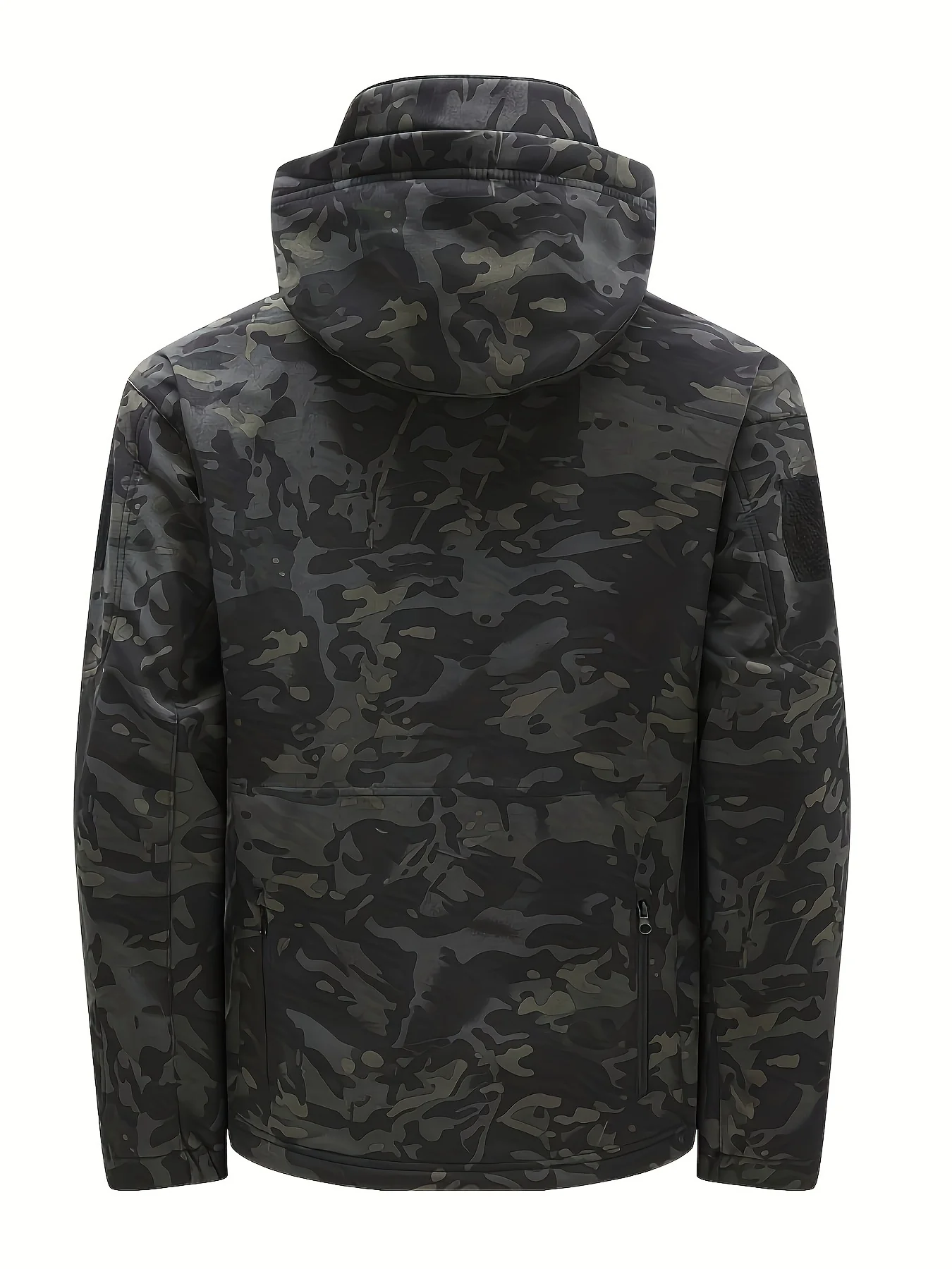 Warm Fleece Hooded Windbreaker Jacket, Men's Casual Zip Up Jacket Coat For Fall Winter Outdoor Hiking Camping Cycling - Image 10