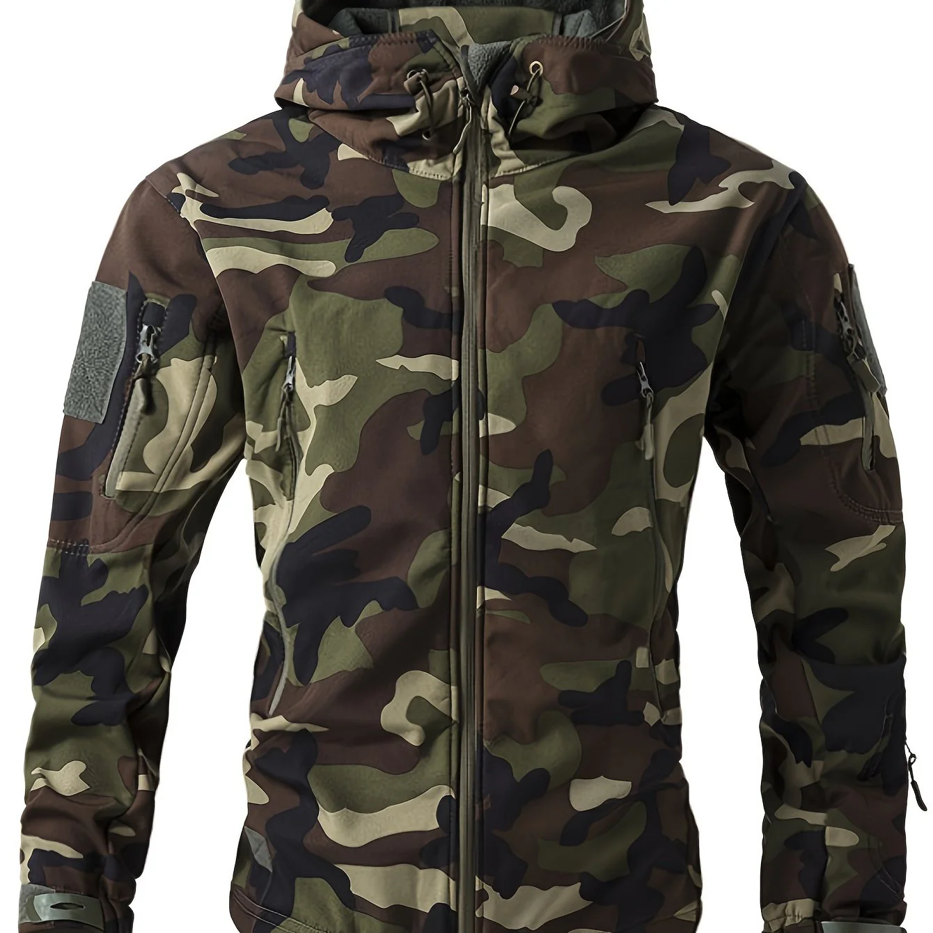 Warm Fleece Hooded Windbreaker Jacket, Men's Casual Zip Up Jacket Coat For Fall Winter Outdoor Hiking Camping Cycling - Image 12