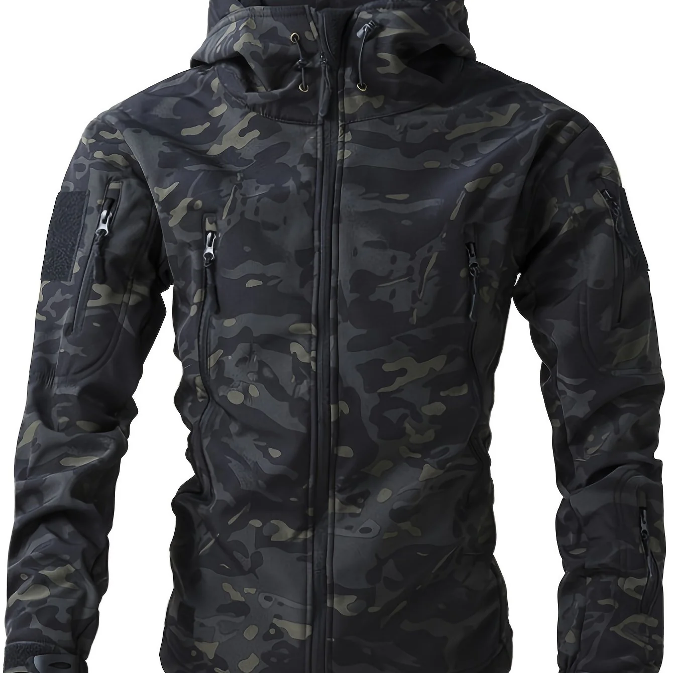 Warm Fleece Hooded Windbreaker Jacket, Men's Casual Zip Up Jacket Coat For Fall Winter Outdoor Hiking Camping Cycling - Image 13
