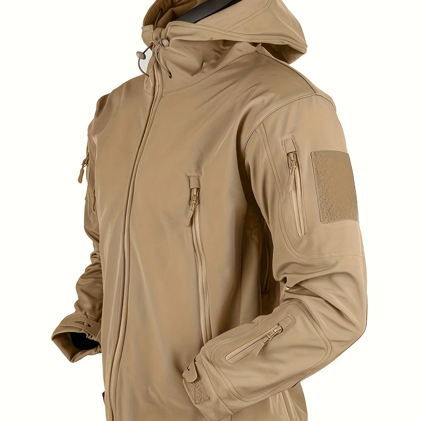 Warm Fleece Hooded Windbreaker Jacket, Men's Casual Zip Up Jacket Coat For Fall Winter Outdoor Hiking Camping Cycling - Image 14