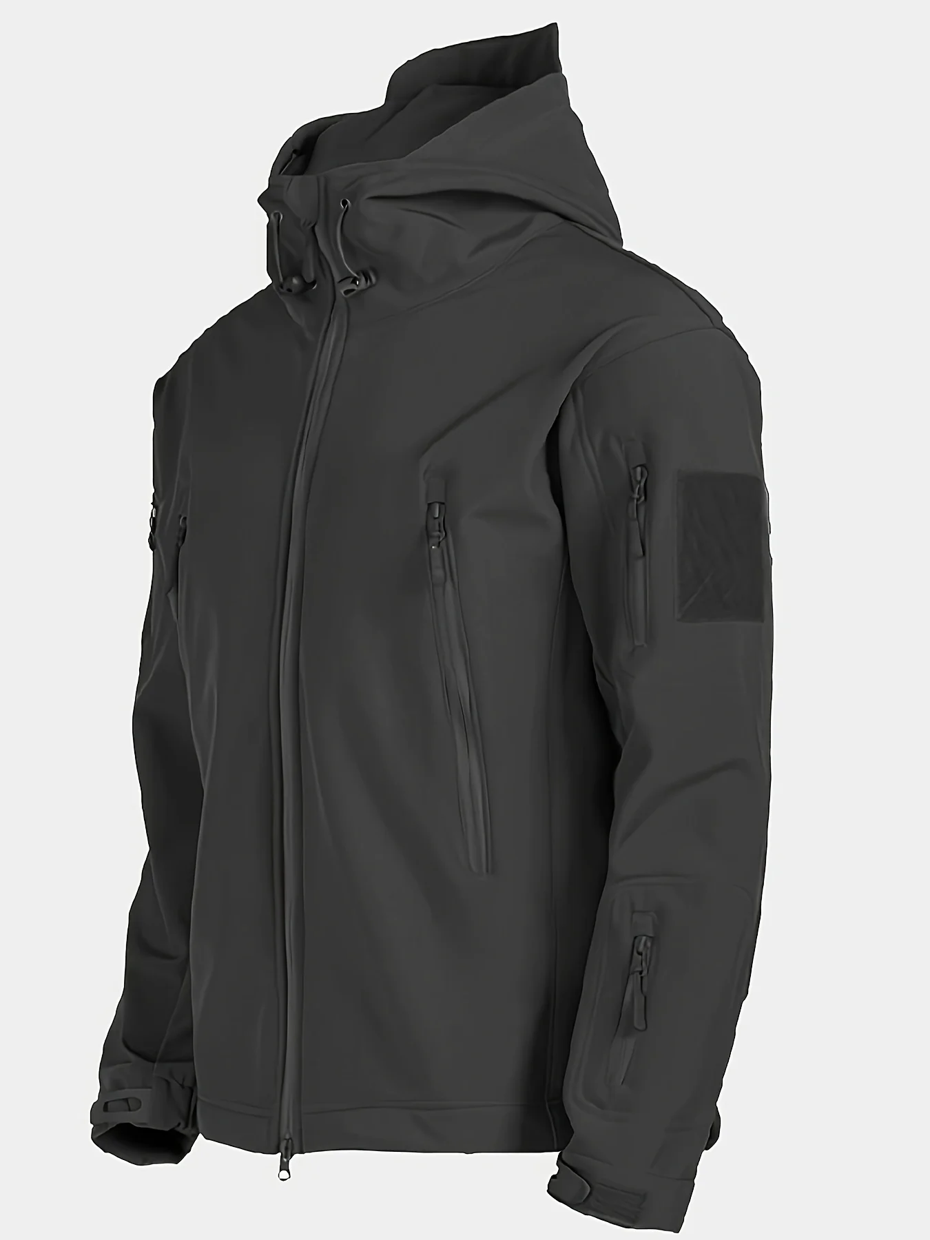 Warm Fleece Hooded Windbreaker Jacket, Men's Casual Zip Up Jacket Coat For Fall Winter Outdoor Hiking Camping Cycling - Image 6