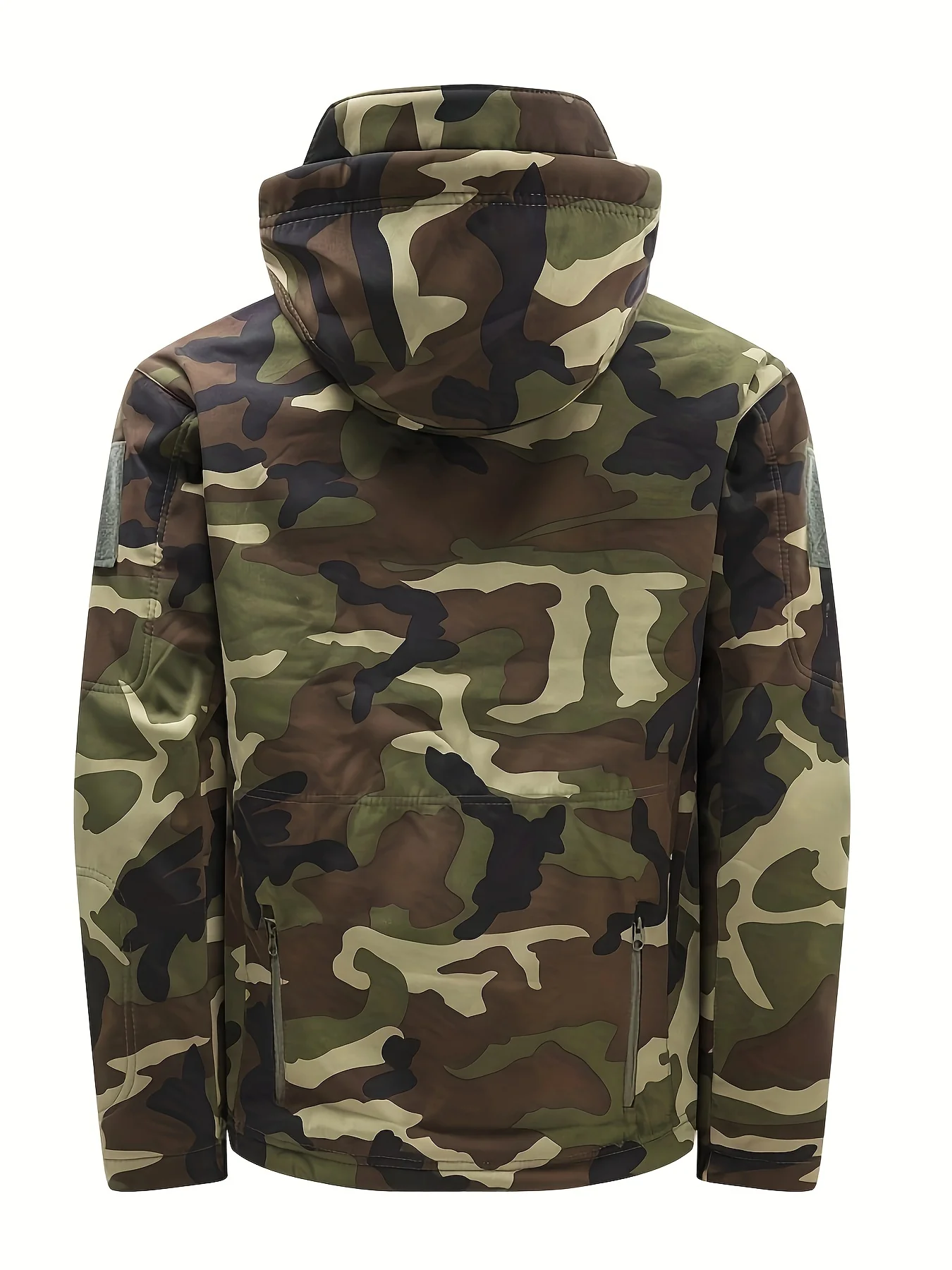 Warm Fleece Hooded Windbreaker Jacket, Men's Casual Zip Up Jacket Coat For Fall Winter Outdoor Hiking Camping Cycling - Image 9