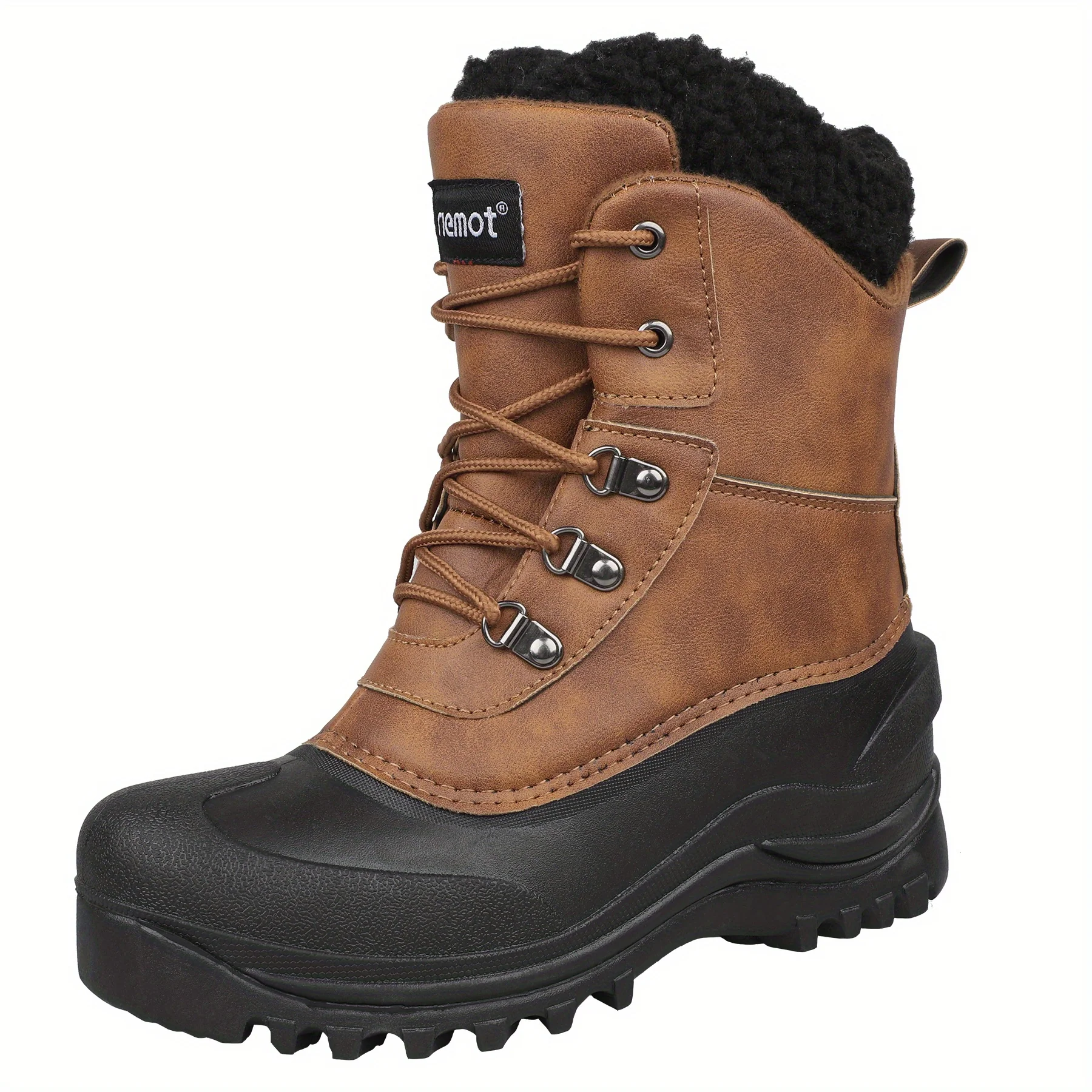 Warm Fleece Men's Snow Boots, Anti-skid Durable Comfortable Boots For Hiking Trekking Climbing - Image 11