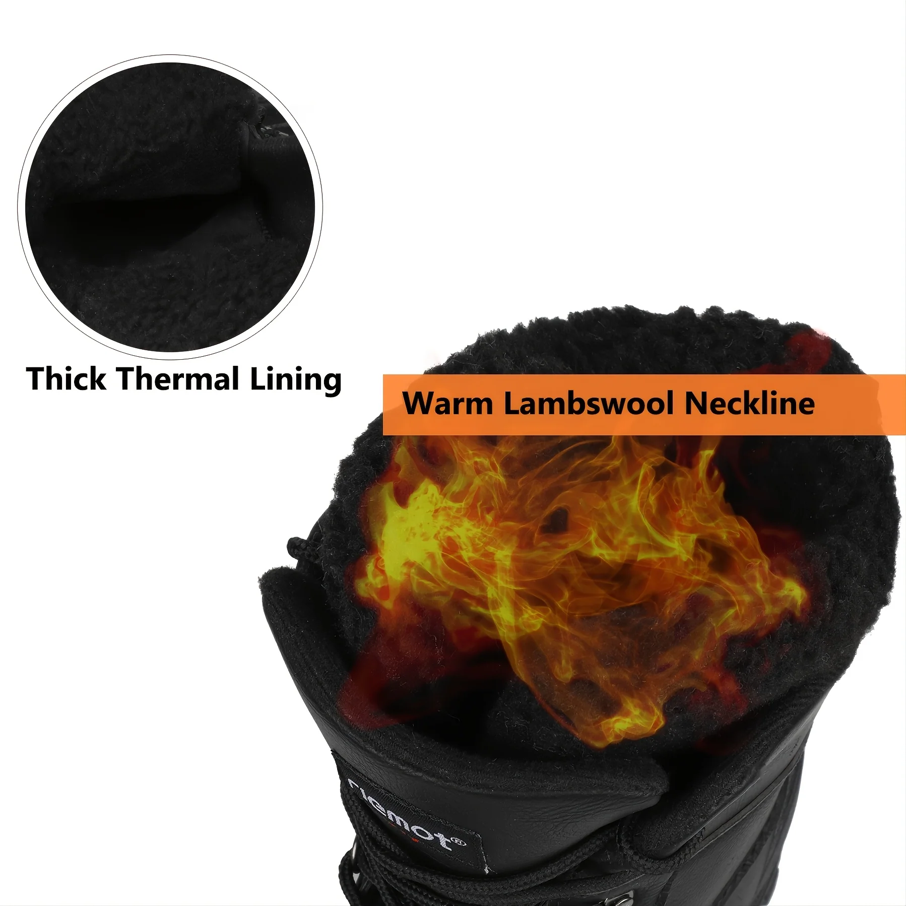 Warm Fleece Men's Snow Boots, Anti-skid Durable Comfortable Boots For Hiking Trekking Climbing - Image 5