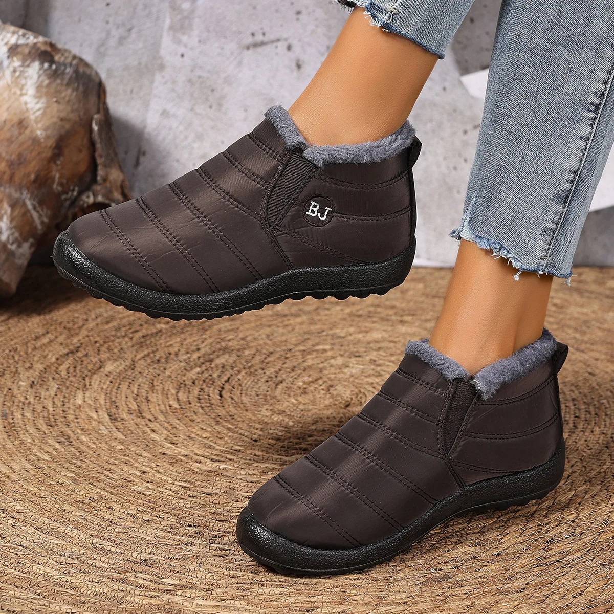 Waterproof Winter Boots for Women 2025 New Plush Snow Boots Women Ankle Boots Warm Black Couples Platform Shoes zapatos de mujer - Image 3