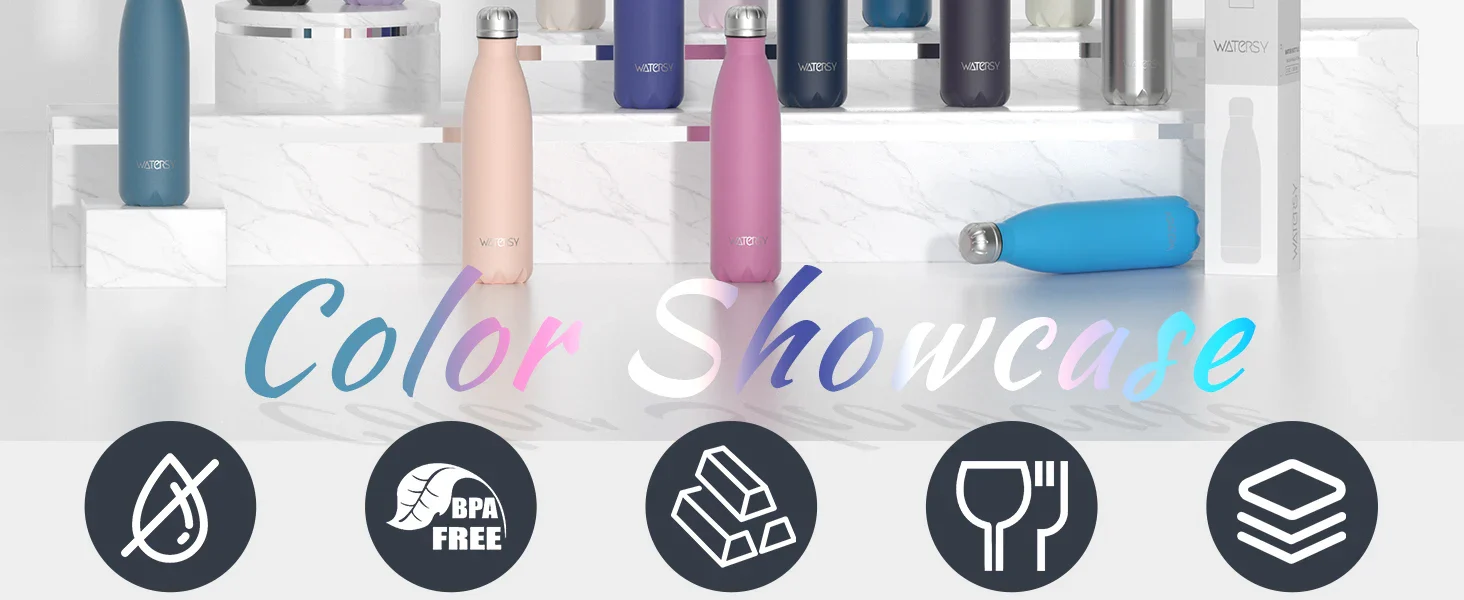 WATERSY 500ml Insulated Water Bottle, Stainless Steel Thermal Leakproof Flask, BPA-Free Double Walled Vacuum Bottle for Sports - Image 10
