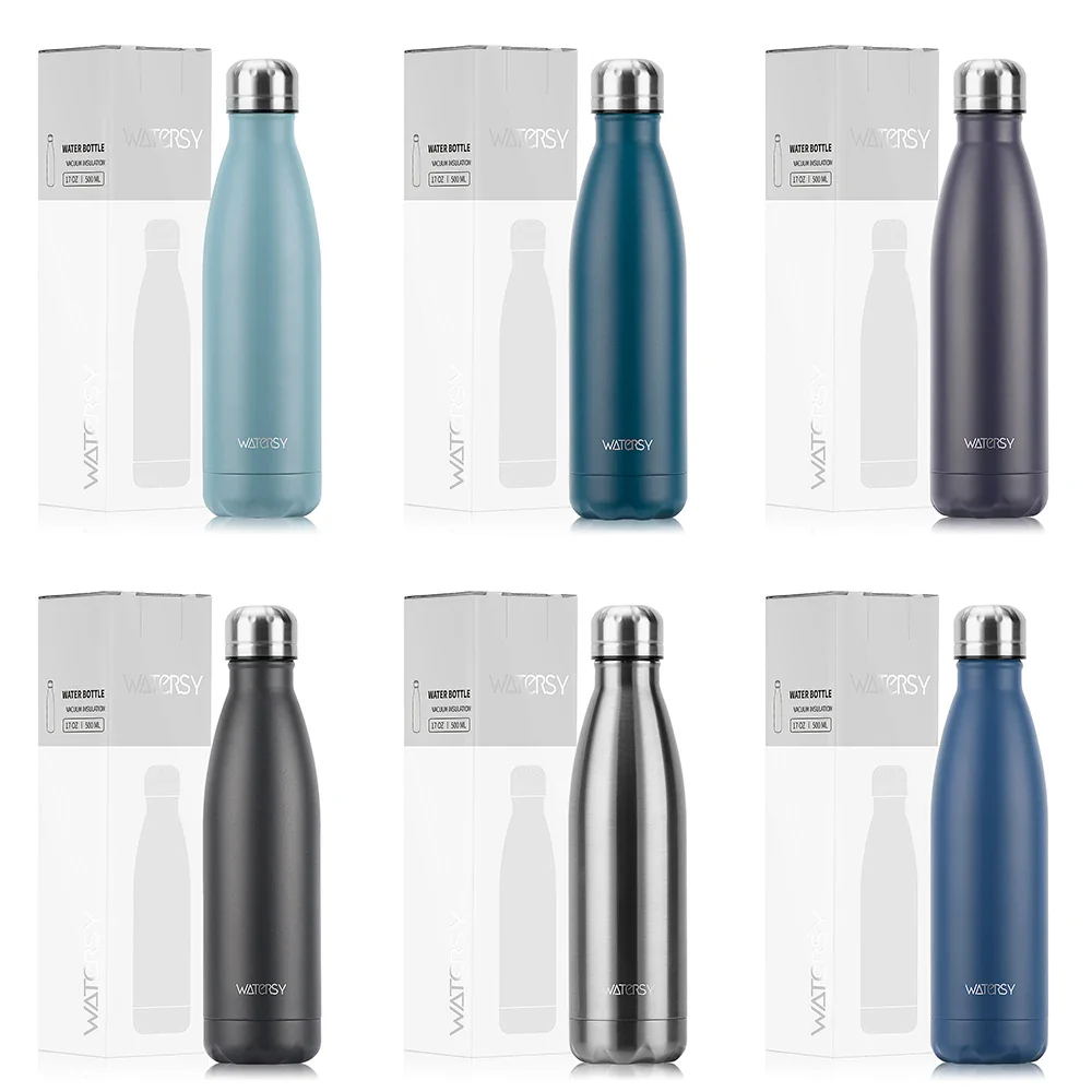 WATERSY 500ml Insulated Water Bottle, Stainless Steel Thermal Leakproof Flask, BPA-Free Double Walled Vacuum Bottle for Sports - Image 17